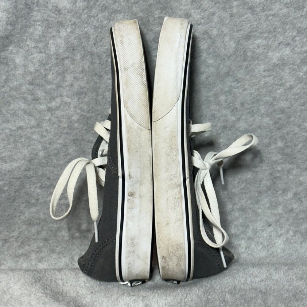 Vans Off The Wall Gray Canvas Lace-Up Sneakers Size 5 Mens Or 6.5 Womens - Picture 8 of 11